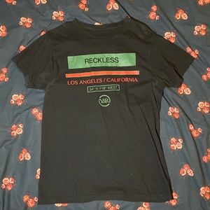 Black young and reckless shirt. Medium